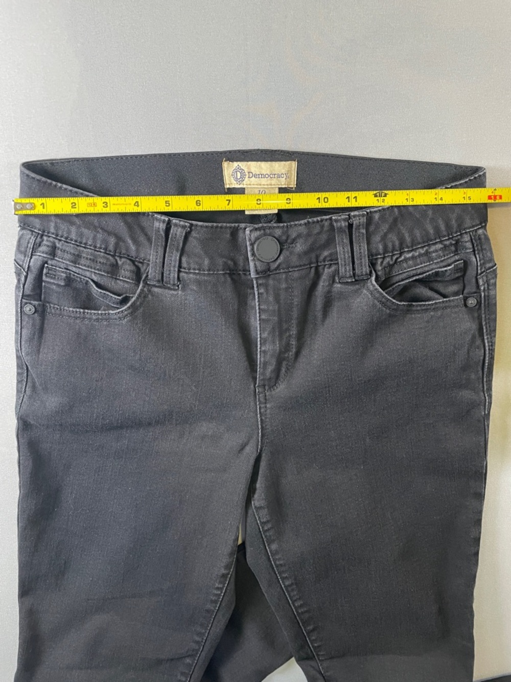 Democracy “Ab”technology Tummy Control Black Slim Jeans Size 10 - Picture 5 of 11